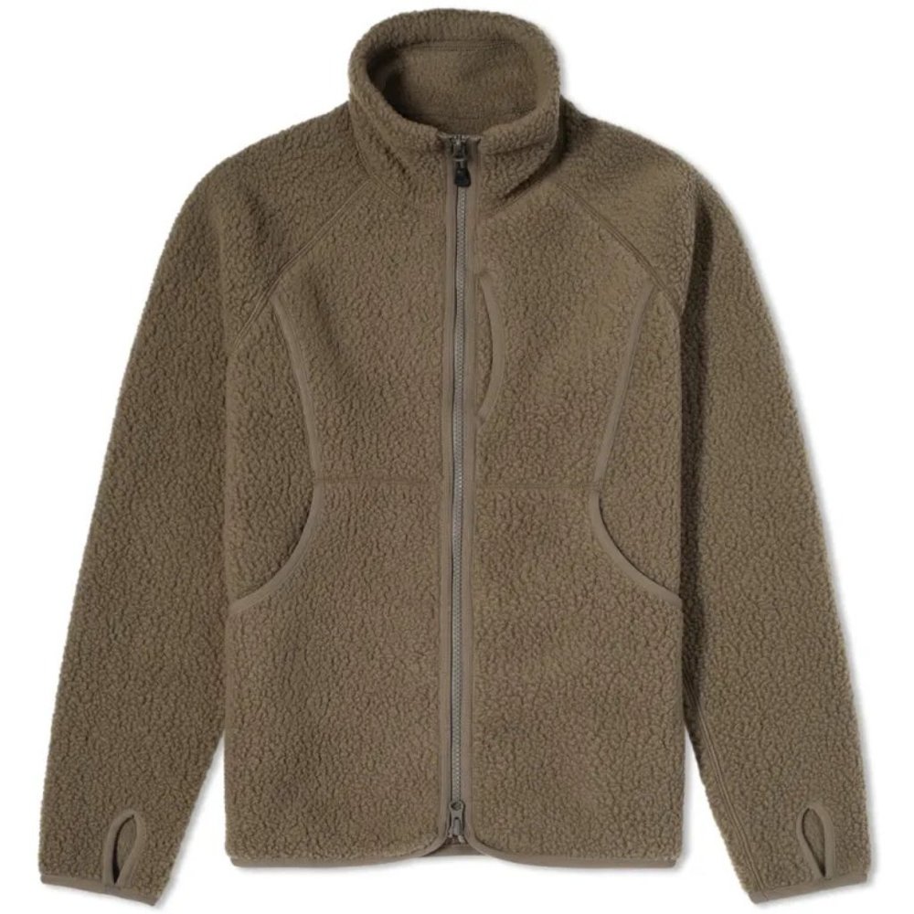 NEW Snow Peak Khaki Thermal Boa Fleece Jacket Small